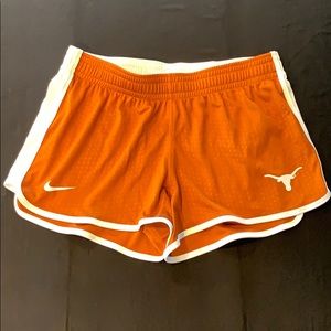 Burnt orange and white Longhorn athletic shorts M